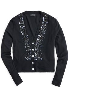 J. Crew Black Sequin Embellished Sweater, no tags. Gently worn twice.